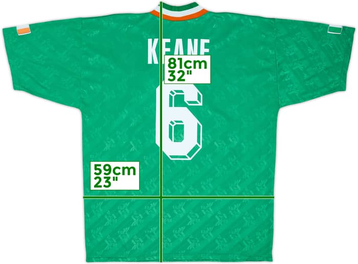 1994 Irlanda Camiseta Local Keane #6 - 8/10 - (L)