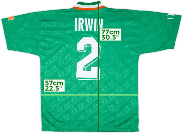 1994 Ireland Home Shirt Irwin #2 - 8/10 - (M/L)