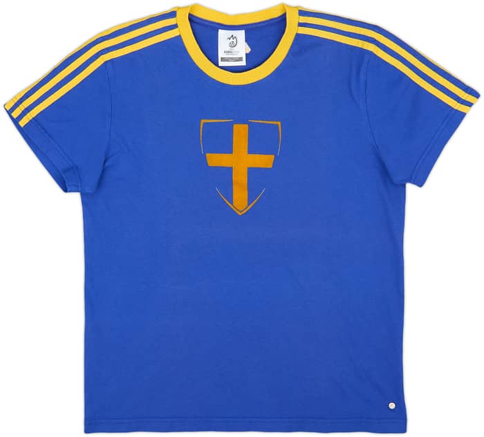 2008 Sweden adidas Euro 2008 Cotton Tee - 7/10 - (M)