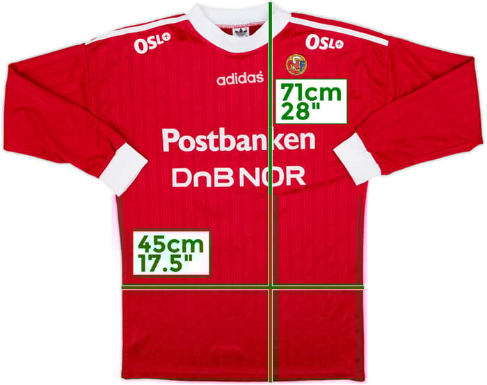 1994-95 Norway adidas Player Issue Training L/S Shirt #10 - 7/10 - (S)