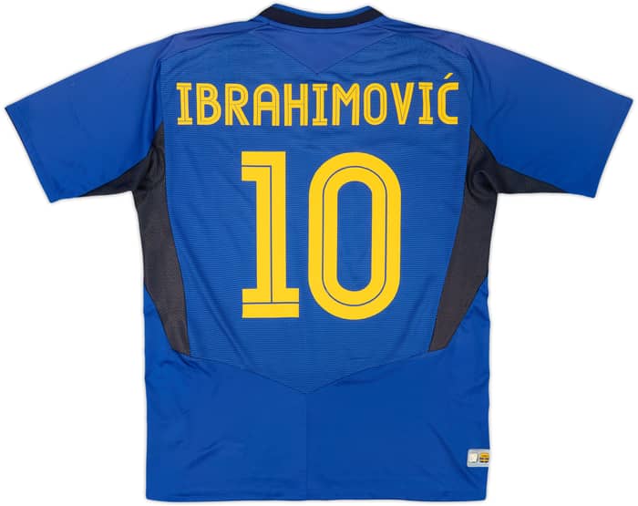 2004-06 Sweden Away Shirt Ibrahimovic #10 - 8/10 - (M)