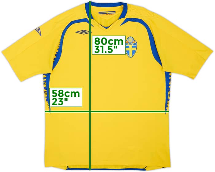 2007-09 Sweden Home Shirt - 5/10 - (XL)