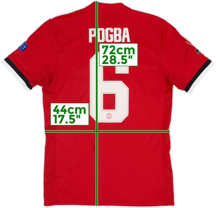 2017-18 Manchester United Home Shirt Pogba #6 - 6/10 - (S)