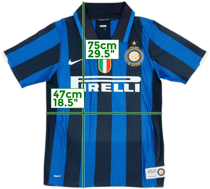 2007-08 Inter de Milán Centenario Local Camiseta - 5/10 - (S)