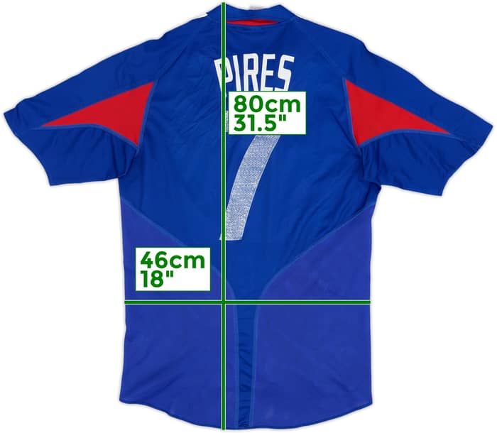 2004-06 France Home Shirt Pires #7 - 4/10 - (M)