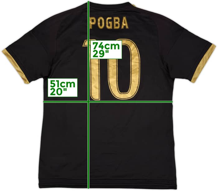 2015-16 Juventus Third Shirt Pogba #10 - 7/10 - (L)