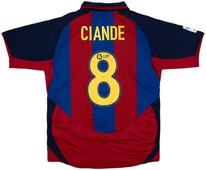 2003-04 Barcelona Home Shirt Ciande #8 - 7/10 - (M)