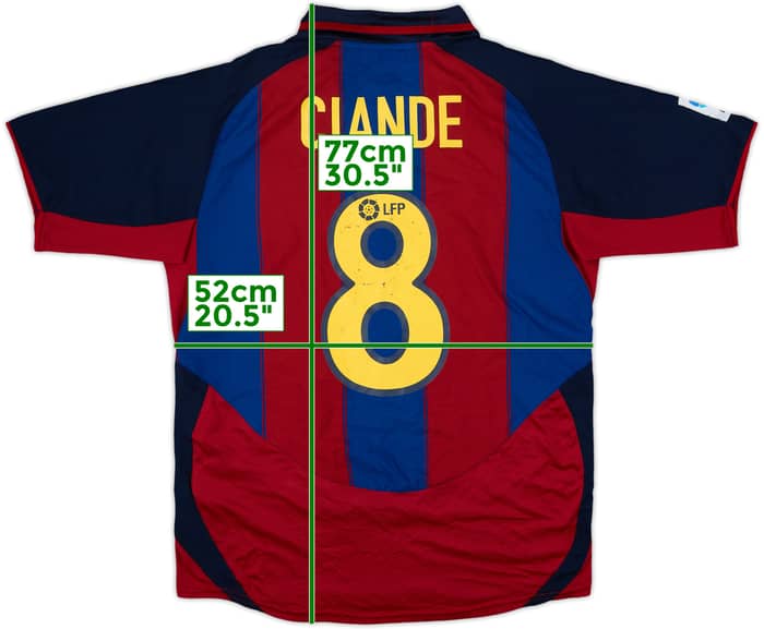 2003-04 Barcelona Home Shirt Ciande #8 - 7/10 - (M)