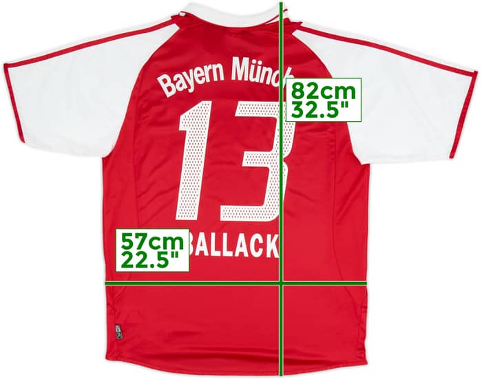 2004-05 Bayern Munich Home Shirt Ballack #13 - 6/10 - (M)