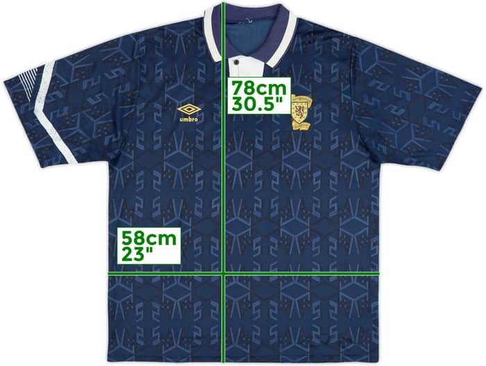 1991-94 Escocia Local Camiseta - 8/10 - (XL)