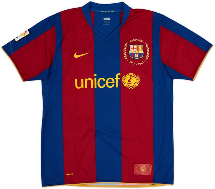 2007-08 Barcelona Home Shirt Ronaldinho #10 - 3/10 - (L)