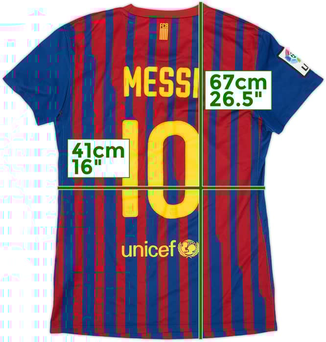 2011-12 Barcelona Home Shirt Messi #10 - 5/10 - (Women's S)