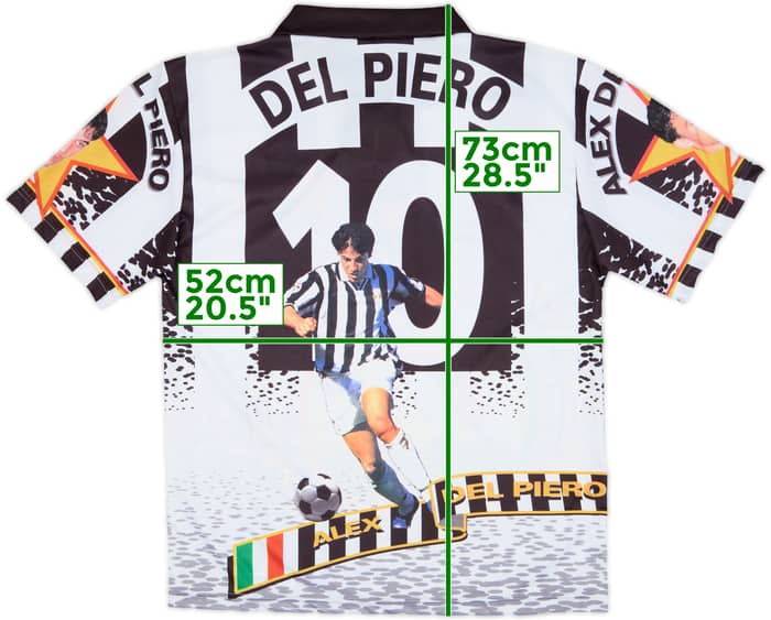 1996-97 Juventus Graphic Fan Shirt Del Piero #10 - 9/10 - (XL)
