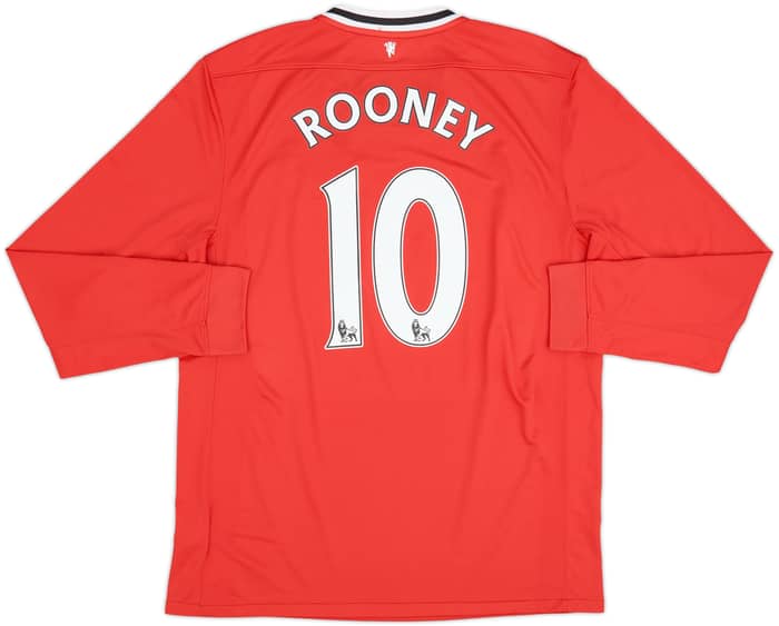 Camiseta de local L/S del Manchester United 2011-12 Rooney #10 - 7/10 - (L)
