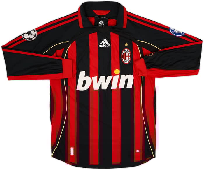 2006-07 AC Milan Home L/S Shirt Graziosi #7 - 6/10 - (S)