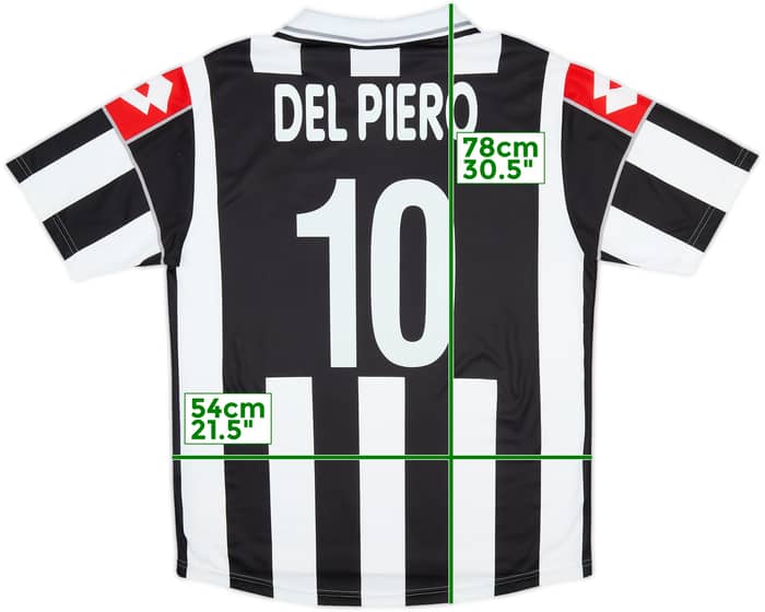 2000-01 Juventus Local Camiseta Del Piero #10 - 8/10 - (L)
