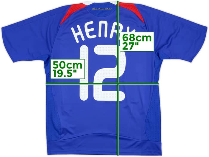 2007-08 Francia Camiseta Local Henry #12 - 8/10 - (XL.Boys)