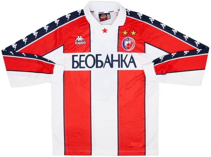 1996-98 Red Star Belgrade Home L/S Shirt #9 - 9/10 - (M)