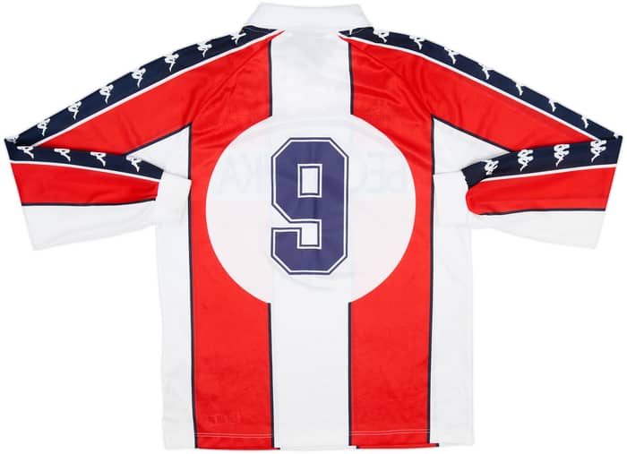 1996-98 Red Star Belgrade Home L/S Shirt #9 - 9/10 - (M)