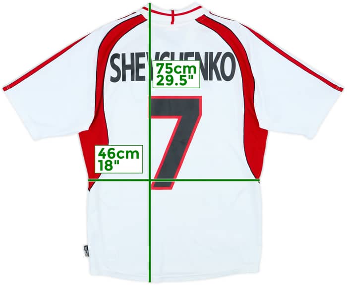 2000-02 AC Milan Away Shirt Shevchenko #7 - 8/10 - (S)