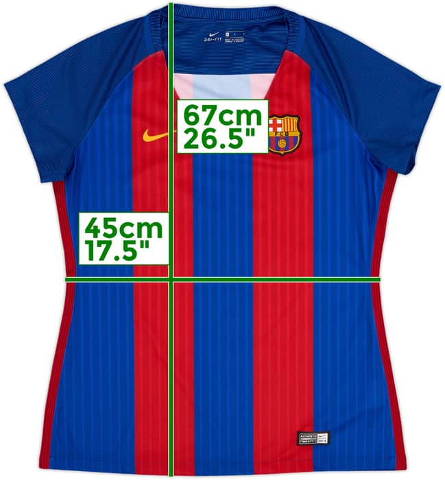 2016-17 Barcelona Home Shirt - 9/10 - (Women's L)