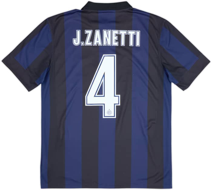 2013-14 Inter Milan Home Shirt J. Zanetti #4 - 8/10 - (M)