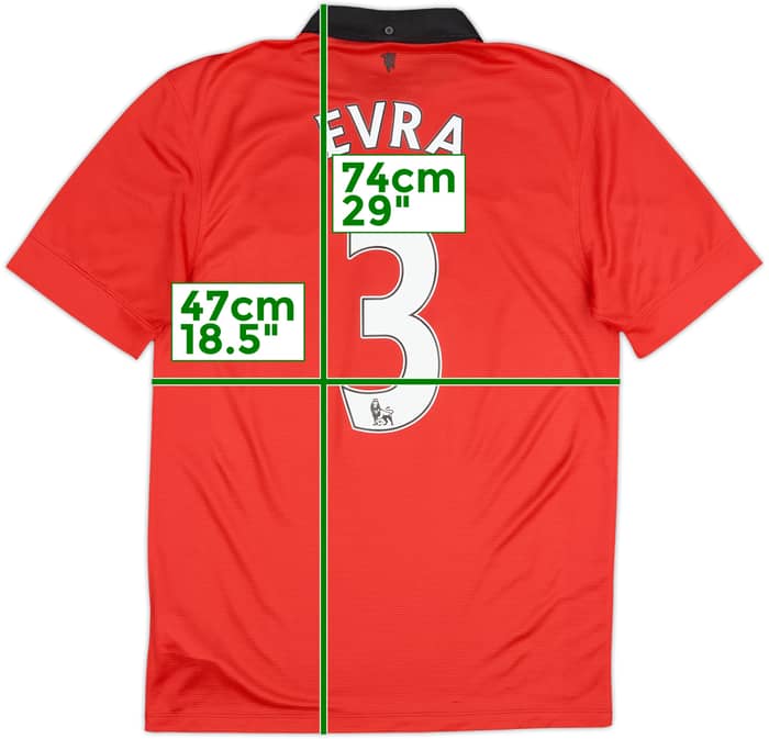 Camiseta de local del Manchester United 2013-14 Evra #3 - 6/10 - (S)