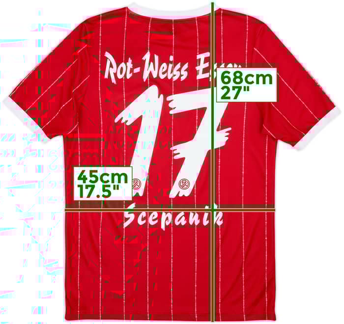 2018-19 Rot-Weiss Essen Home Shirt Scepanik #17 - 9/10 - (XS)