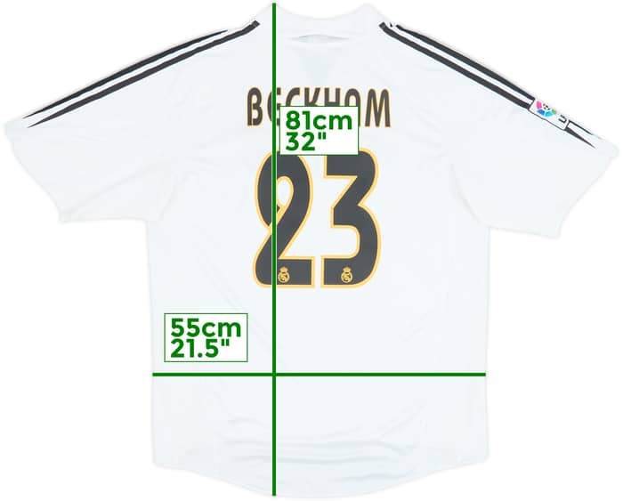 2004-05 Real Madrid Home Shirt Beckham #23 - 8/10 - (L)