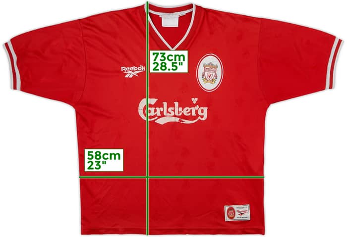 1996-98 Liverpool Camiseta Local - 4/10 - (L)