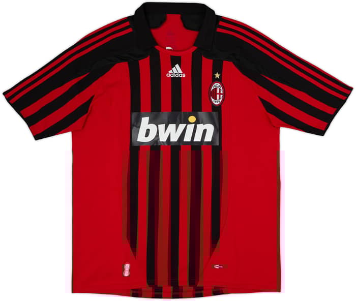 2007-08 AC Milan Home Shirt Maldini #3 - 8/10 - (XL)