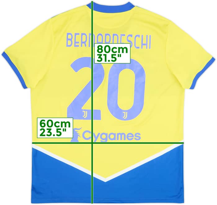 2021-22 Juventus Third Shirt Bernardeschi #20 - 8/10 - (XL)