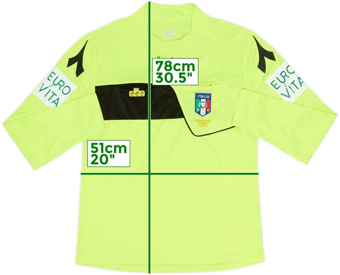2018-19 Italy Diadora Referee L/S Shirt - 9/10 - (M)