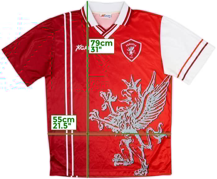 Camiseta de local de Perugia 1998-99 #11 - 7/10 - (XL)