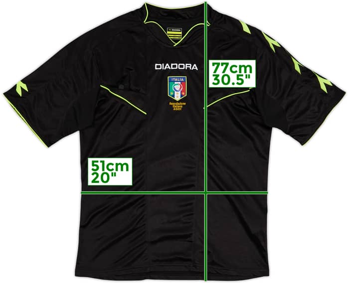 Camiseta Diadora de árbitro de Italia 2013-14 - 10/10 - (M)