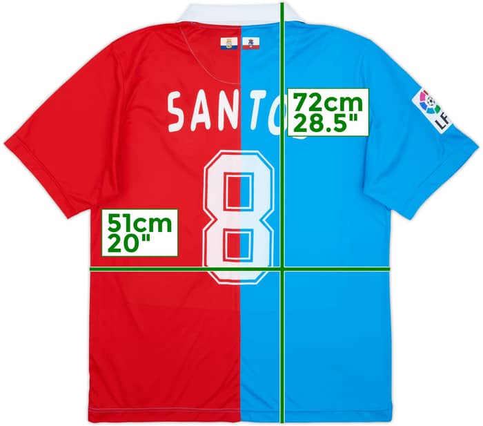 Camiseta de la tercera equipación del Racing Santander 2009-10 Santos #8 - 7/10 - (S)