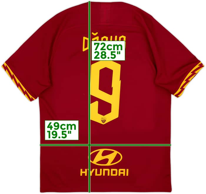 2019-20 Roma Home Shirt Dzeko #9 - 8/10 - (M)