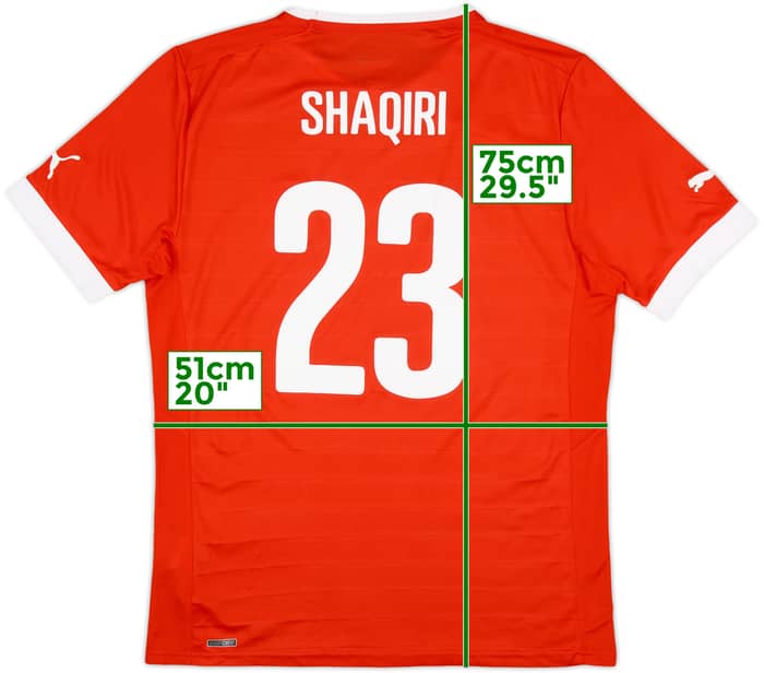 2012-13 Switzerland Home Shirt Shaqiri #23 - 8/10 - (L)