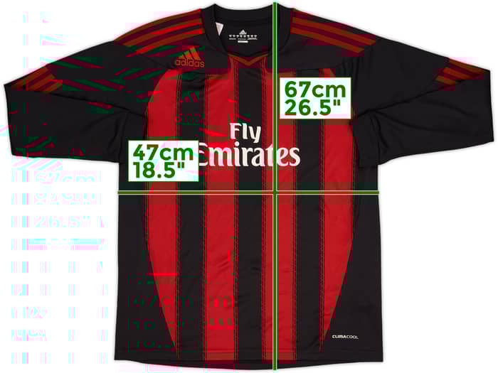 2011-12 AC Milan adidas Youth Camp Training L/S Shirt - 7/10 - (XS)
