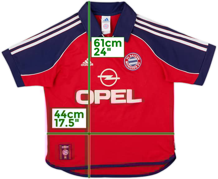 1999-01 Bayern Múnich Camiseta Local - 8/10 - (L.Boys)