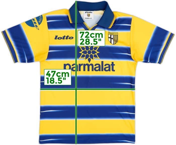 Camiseta de local básica del Parma 1998-99 #16 - 9/10 - (S)