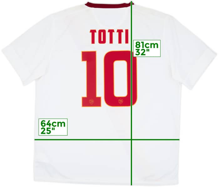 2014-15 Roma Away Shirt Totti #10 - 6/10 - (XXL)