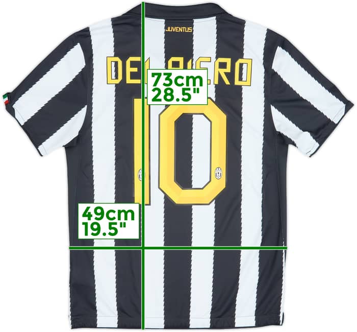 2010-11 Juventus Home Shirt Del Piero #10 - 7/10 - (M)