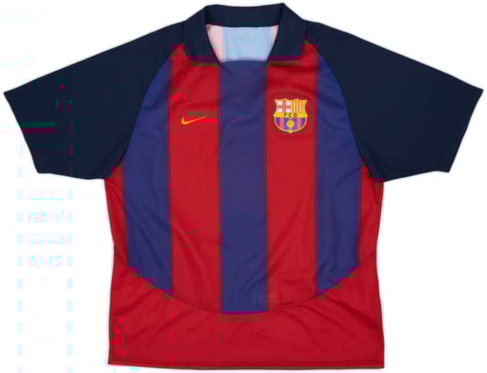 2003-04 Barcelona Basic Camiseta Local Ronaldinho #10 - 7/10 - (L)