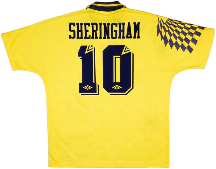 1991-95 Tottenham Away Shirt Sheringham #10 - 8/10 - (XXL)