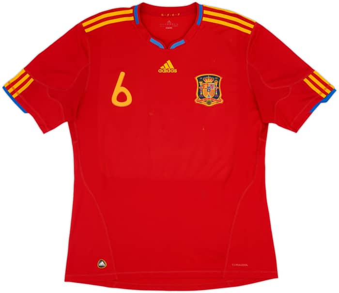 2009-10 Spain Home Shirt A.Iniesta #6 - 7/10 - (XL)