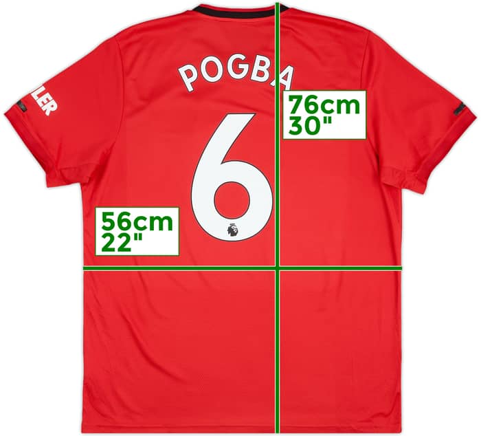 2019-20 Manchester United Home Shirt Pogba #6 - 5/10 - (XL)