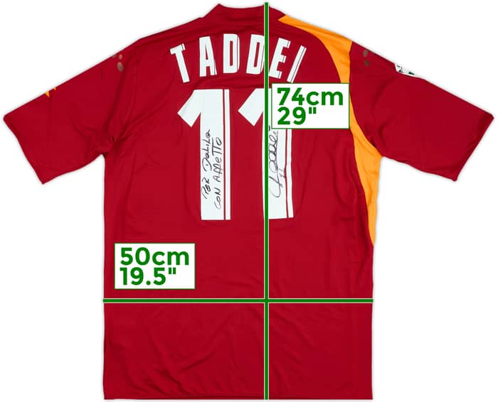 2005-06 Roma Signed Home Taddei #11 - 8/10 - (XL)