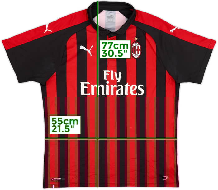 2018-19 AC Milan Home Shirt - 7/10 - (XL)