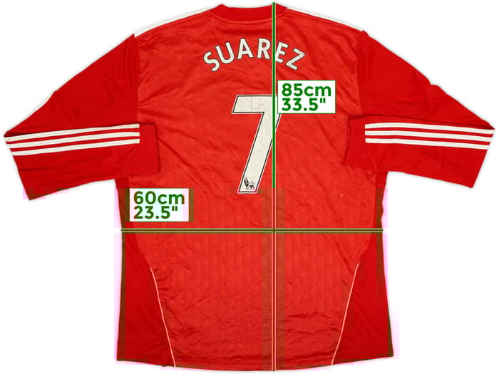 2010-12 Liverpool Home L/S Shirt Suarez #7 - 4/10 - (XL)